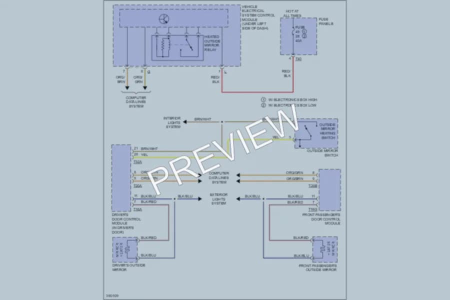 2010 Volkswagen GTI Defoggers wiring diagram preview