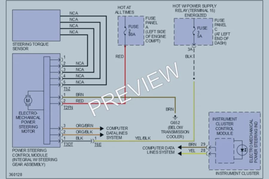 2010 Volkswagen Passat Electronic Power Steering wiring diagram preview