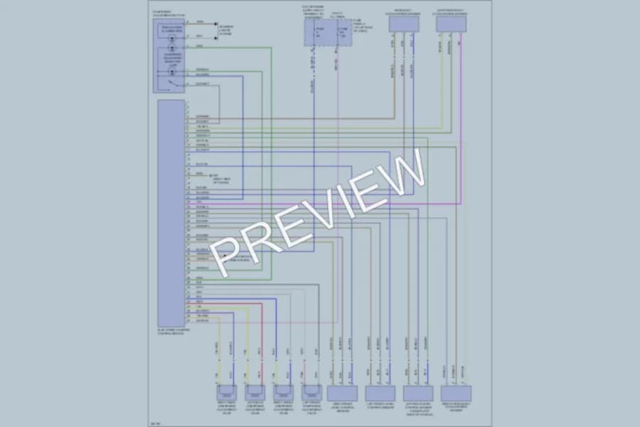 2010 Volkswagen Passat Electronic Suspension wiring diagram preview