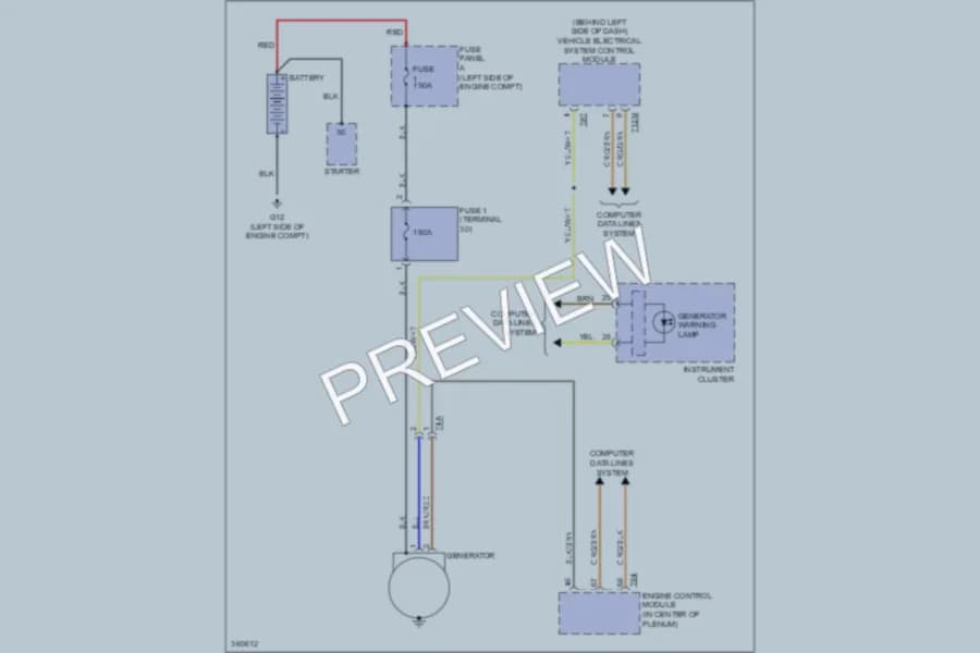 2010 Volkswagen Passat Starting Charging wiring diagram preview