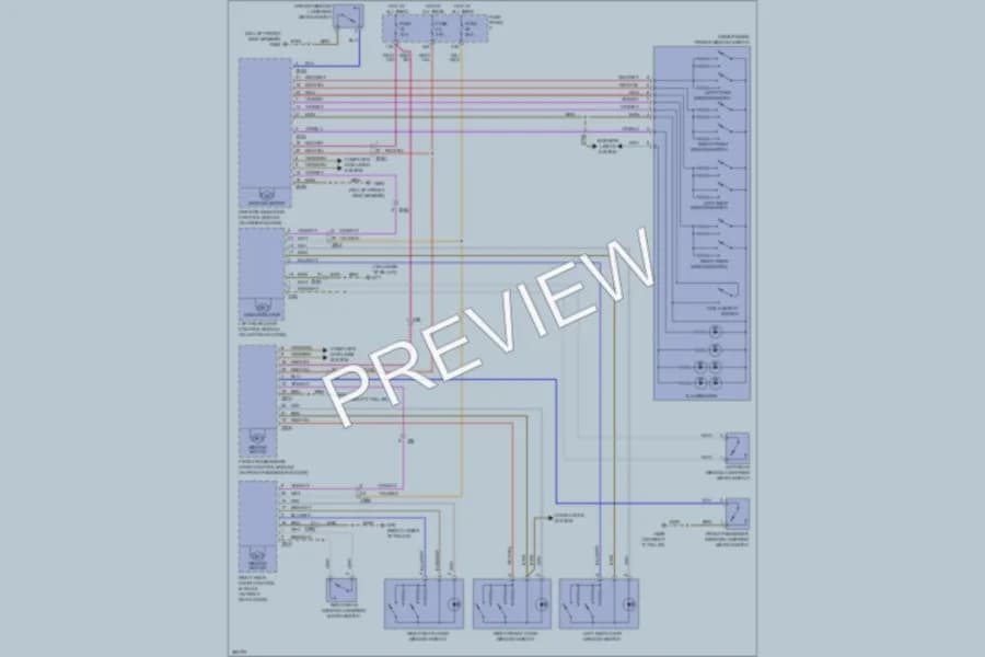 2010 Volkswagen PassatCC Power Windows wiring diagram preview