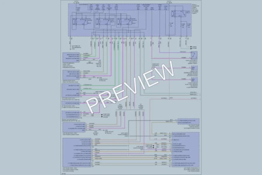 2010 Volkswagen Routan Power Door Locks wiring diagram preview