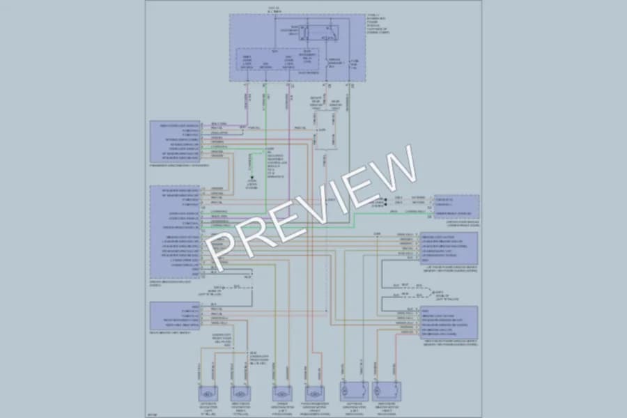 2010 Volkswagen Routan Power Windows wiring diagram preview