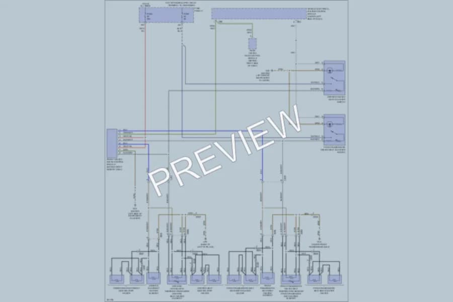 2010 Volkswagen Touareg Power Seats wiring diagram preview