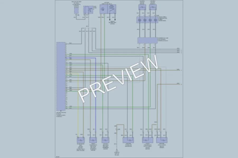 2010 Volkswagen Touareg Supplemental Restraints wiring diagram preview