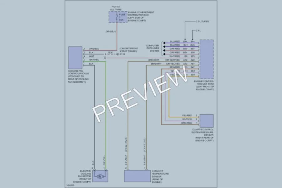 2010 Volvo C70 Cooling Fan wiring diagram preview