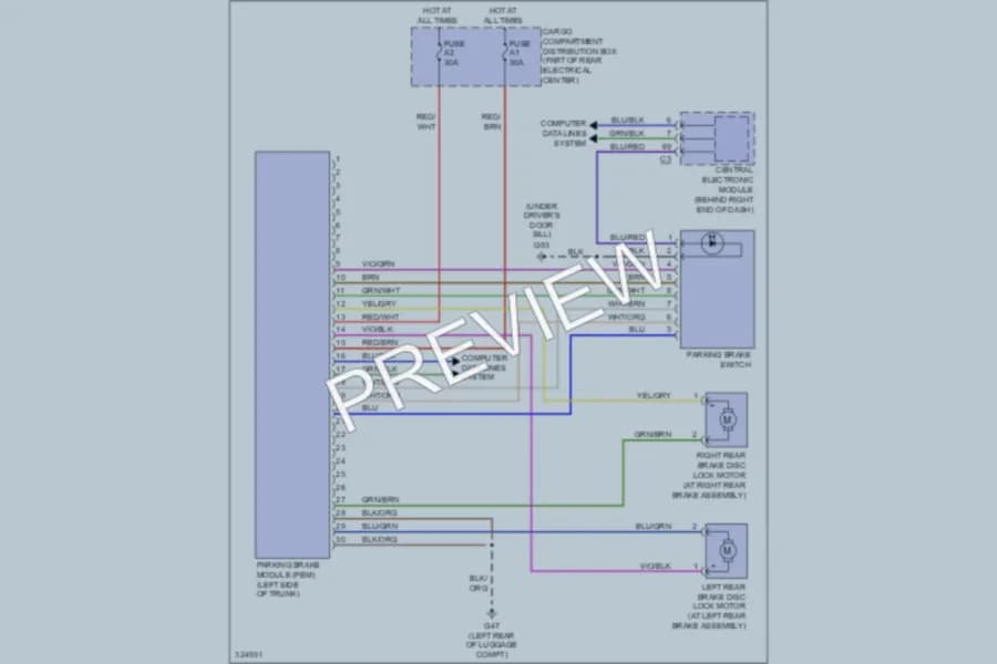 2010 Volvo S80 Shift Interlock wiring diagram preview