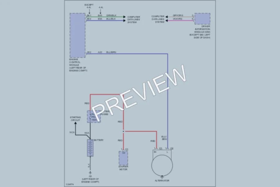 2010 Volvo S80 Starting Charging wiring diagram preview