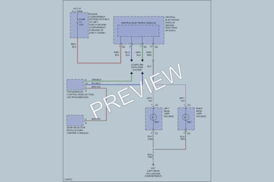 2010 Volvo V70 Exterior Lights wiring diagram preview