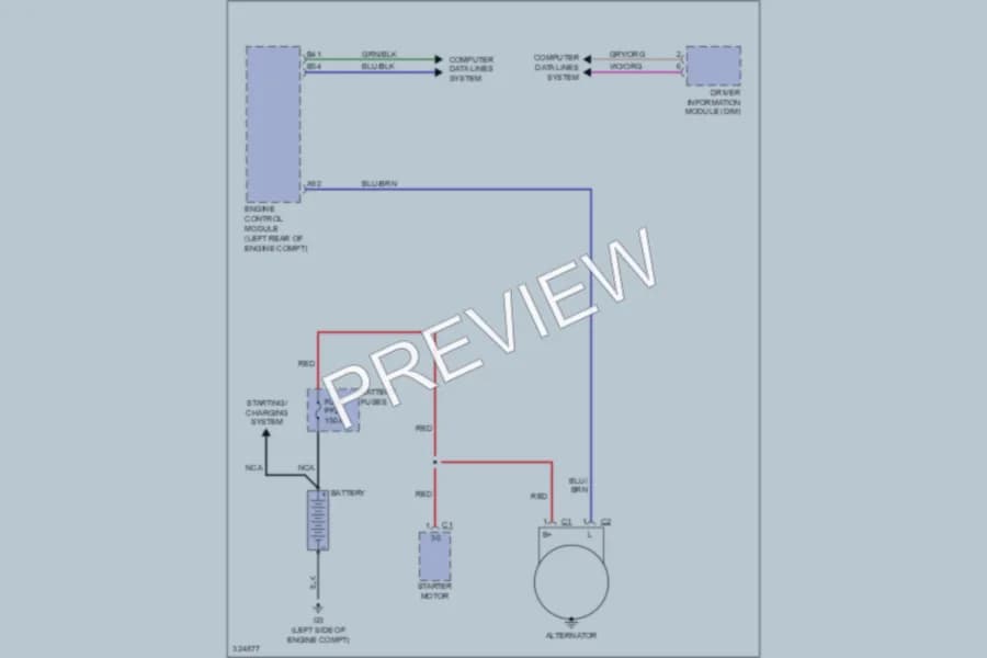 2010 Volvo XC60 Starting Charging wiring diagram preview