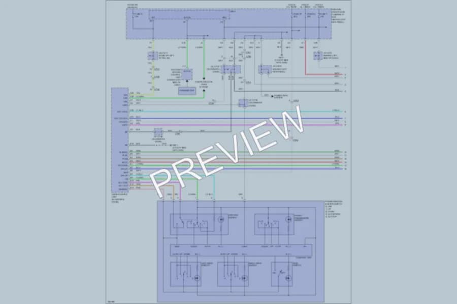 2011 Acura RL Power Windows wiring diagram preview