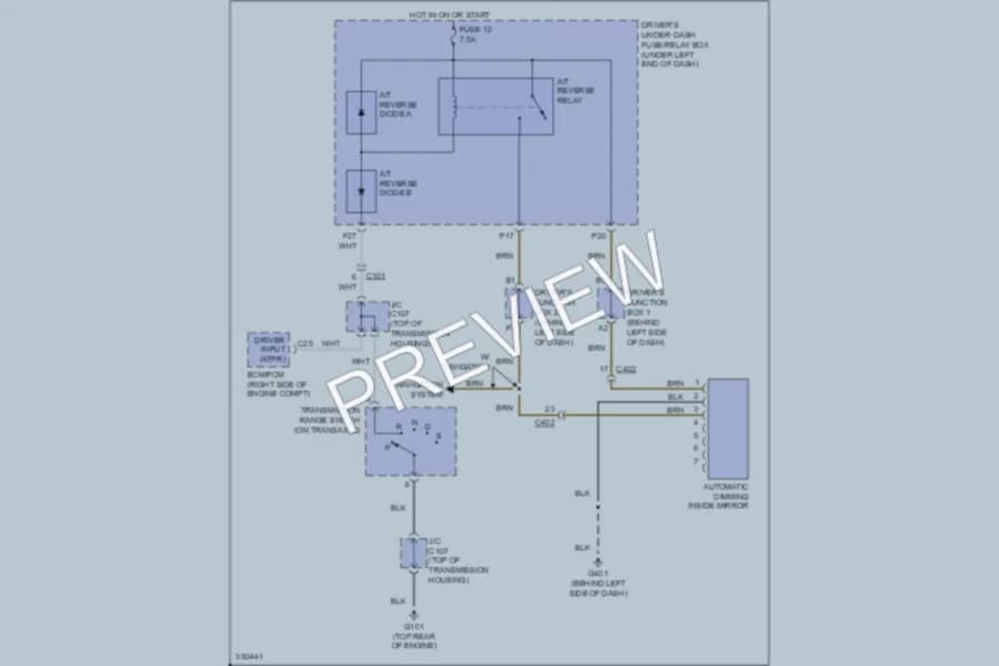 2011 Acura TL Power Mirrors wiring diagram preview