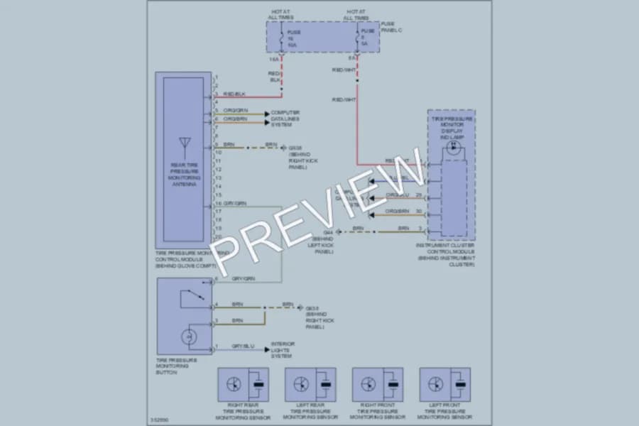 2011 Audi A3 Warning Systems wiring diagram preview