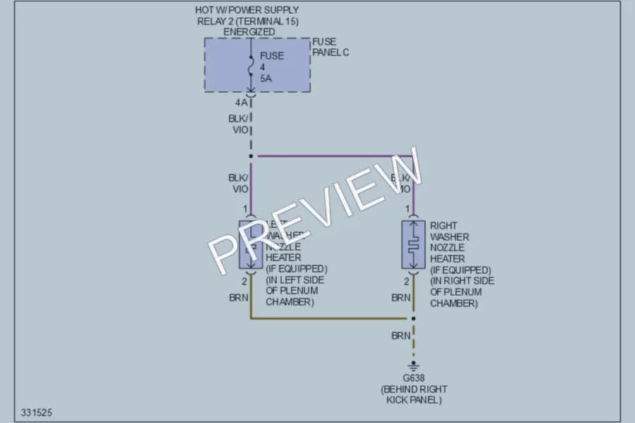 2011 Audi A3 Wiper Washer wiring diagram preview