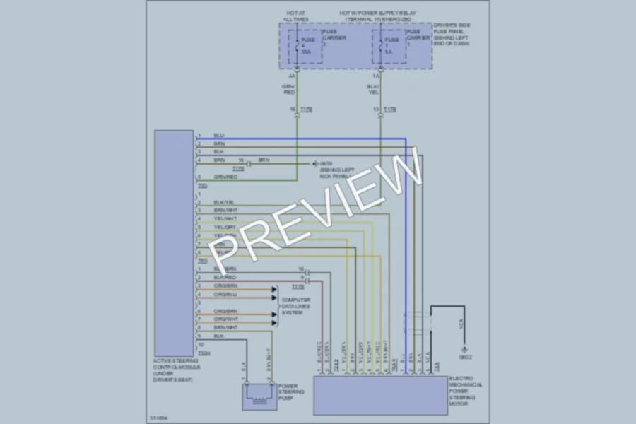 2011 Audi A4 Electronic Power Steering wiring diagram preview
