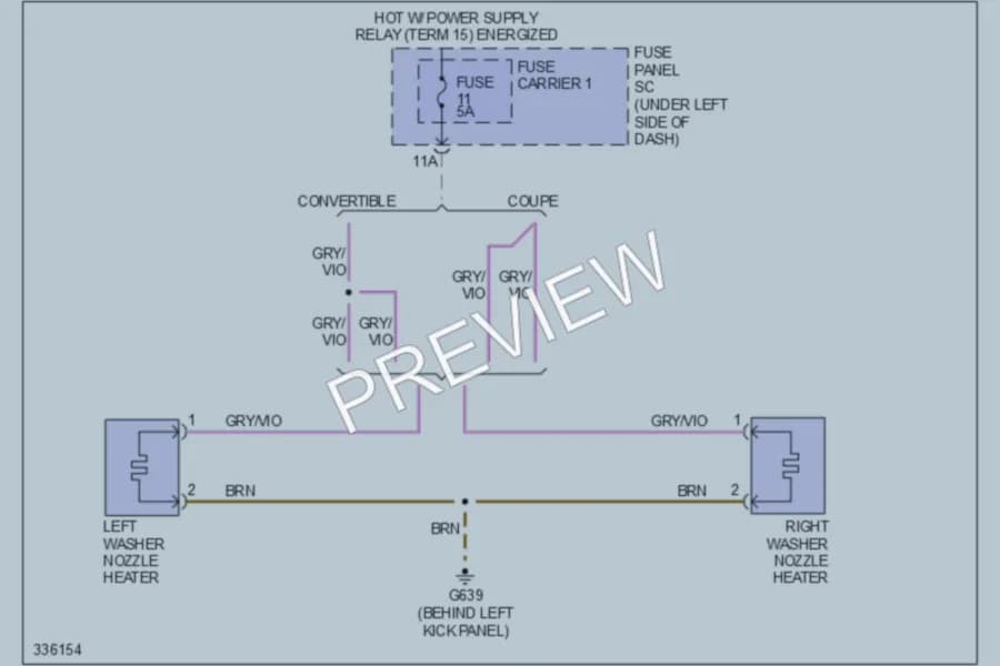 2011 Audi A5 Wiper Washer wiring diagram preview