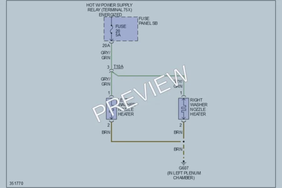 2011 Audi A6 Wiper Washer wiring diagram preview