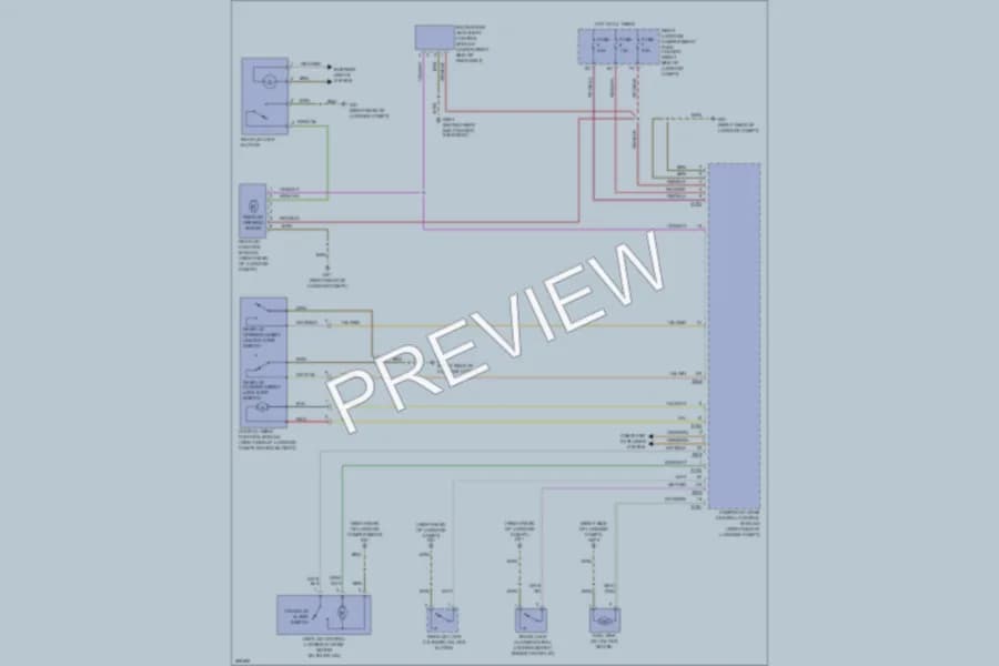 2011 Audi A8 Trunk Tailgate Fuel Door wiring diagram preview
