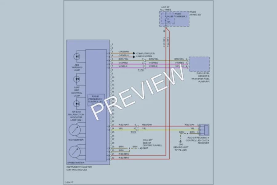 2011 Audi Q5 Instrument Cluster wiring diagram preview