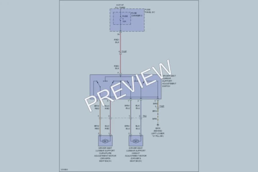 2011 Audi Q5 Power Seats wiring diagram preview