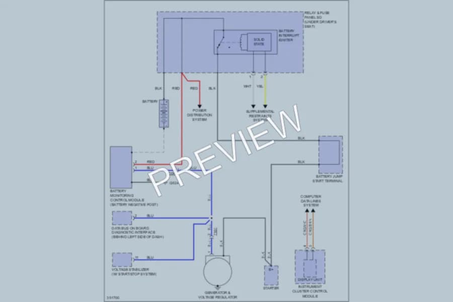 2011 Audi Q7 Starting Charging wiring diagram preview