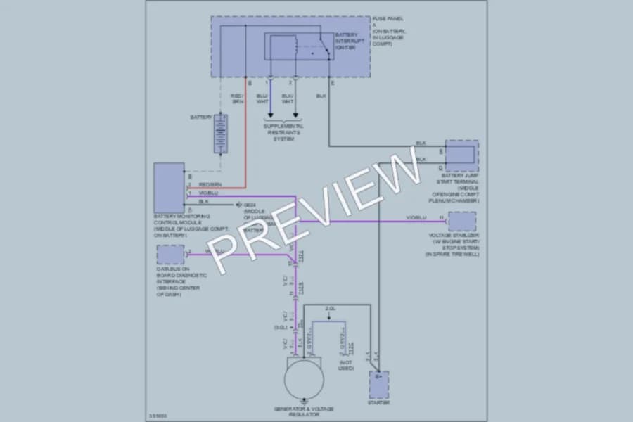 2011 Audi S4 Starting Charging wiring diagram preview
