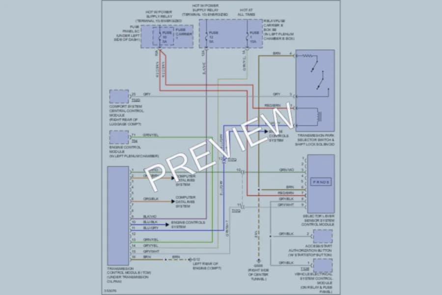 2011 Audi S5 Transmission wiring diagram preview