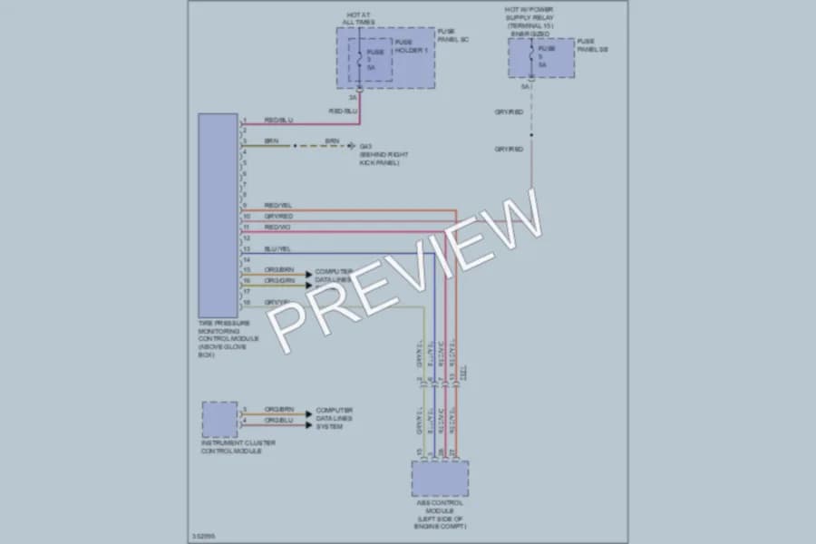 2011 Audi S6 Warning Systems wiring diagram preview