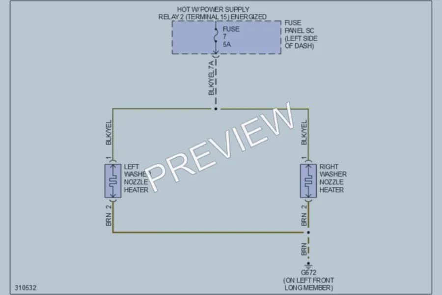 2011 Audi TT Wiper Washer wiring diagram preview