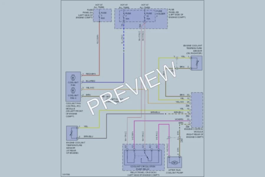 2011 Audi TTS Cooling Fan wiring diagram preview