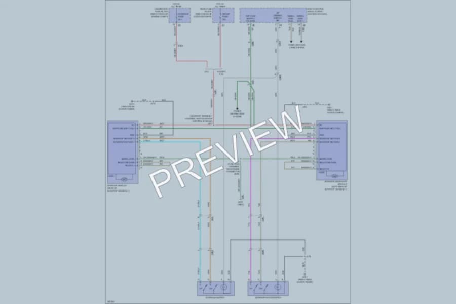 2011 Cadillac CTS Power Top Sunroof wiring diagram preview
