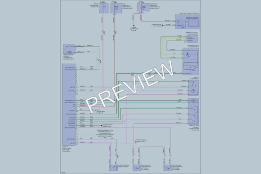 2011 Cadillac CTS Trunk Tailgate Fuel Door wiring diagram preview