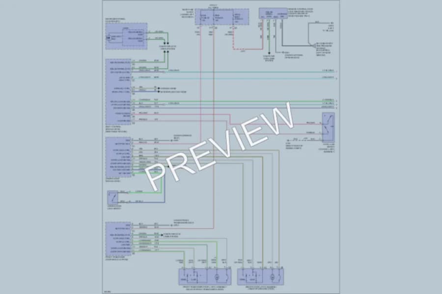 2011 Cadillac DTS Power Door Locks wiring diagram preview