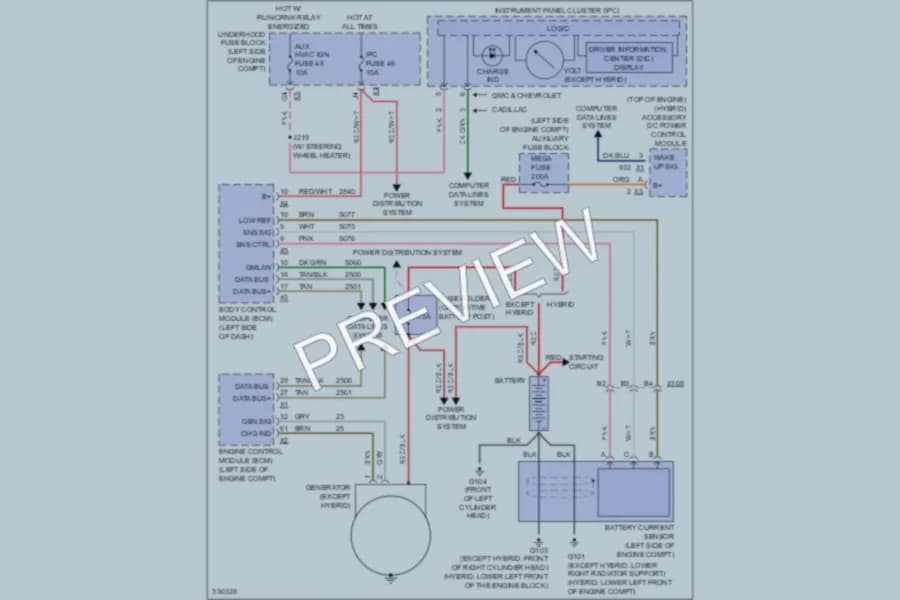 2011 Cadillac EscaladeESV Starting Charging wiring diagram preview
