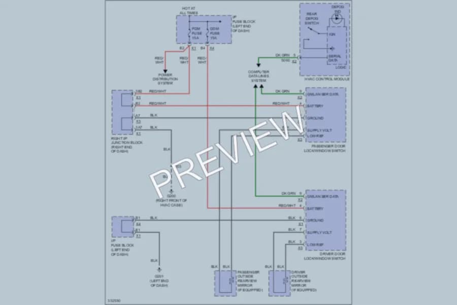2011 Cadillac EscaladeEXT Defoggers wiring diagram preview