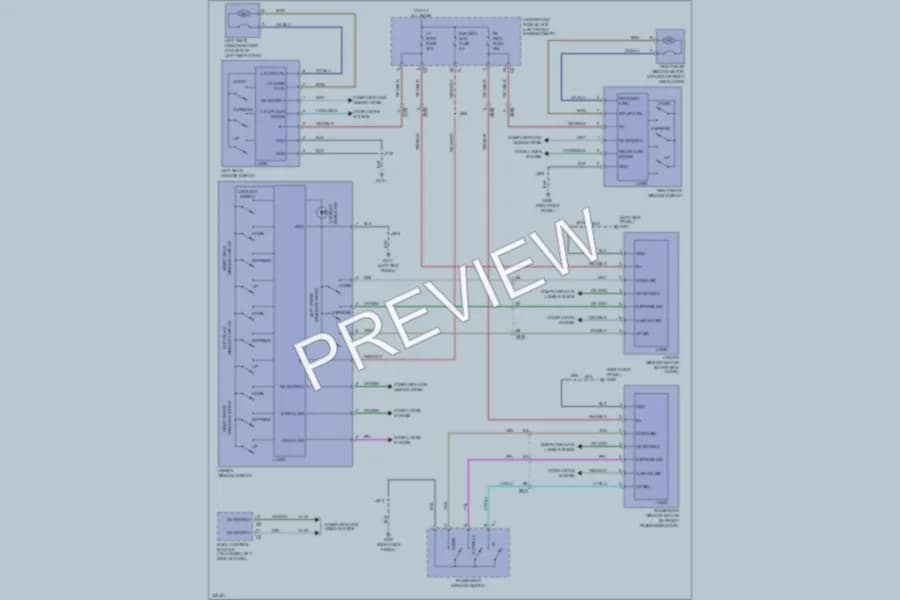 2011 Cadillac SRX Power Windows wiring diagram preview