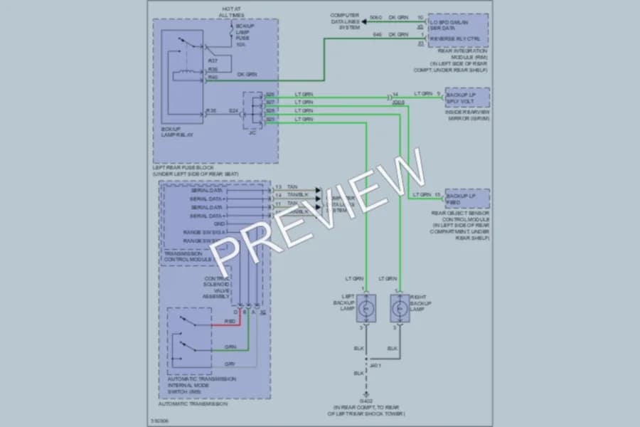 2011 Cadillac STS Exterior Lights wiring diagram preview