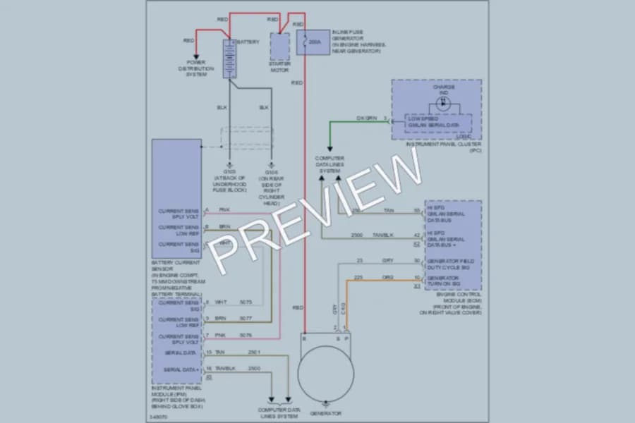 2011 Cadillac STS Starting Charging wiring diagram preview