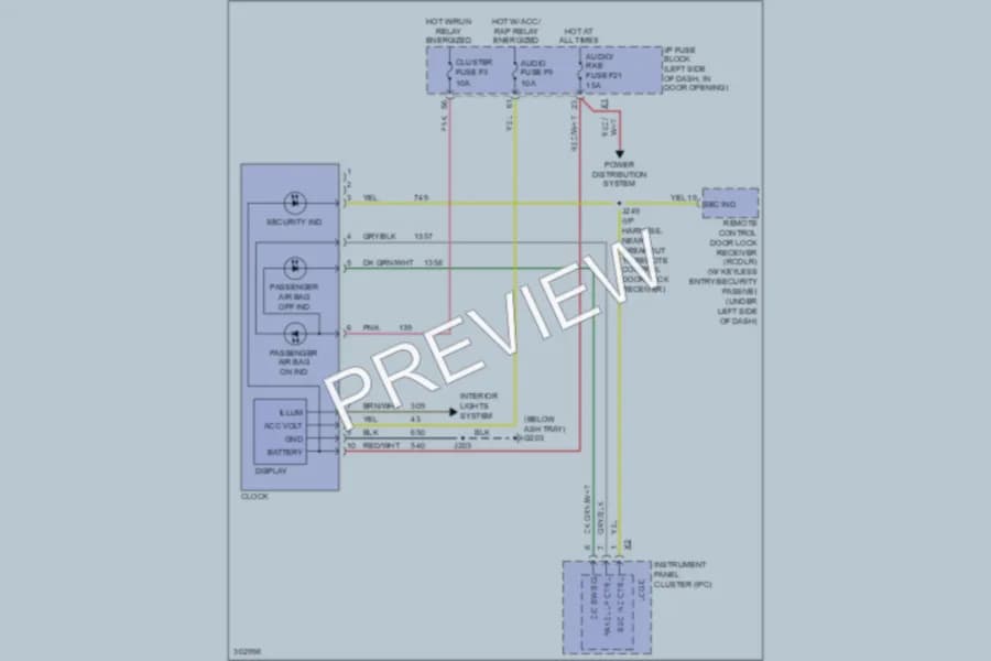 2011 Chevrolet Aveo Instrument Cluster wiring diagram preview