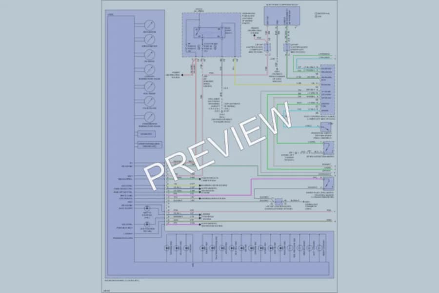 2011 Chevrolet 1500 Instrument Cluster wiring diagram preview with protected circuit layout