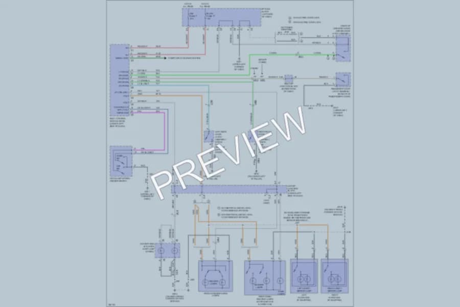 2011 Chevrolet 1500 Interior Lights wiring diagram preview with protected circuit layout