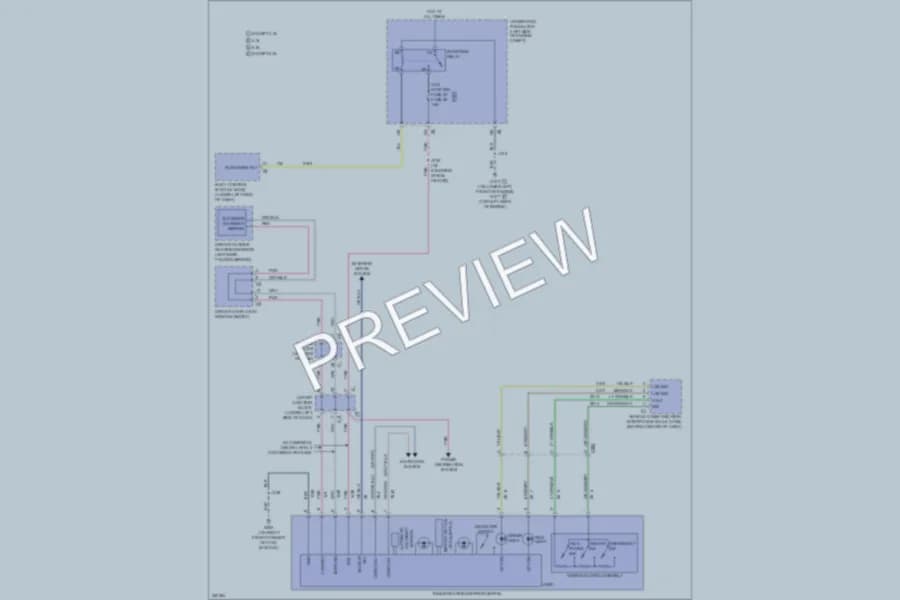2011 Chevrolet 2500 Hd Power Mirrors wiring diagram preview with protected circuit layout