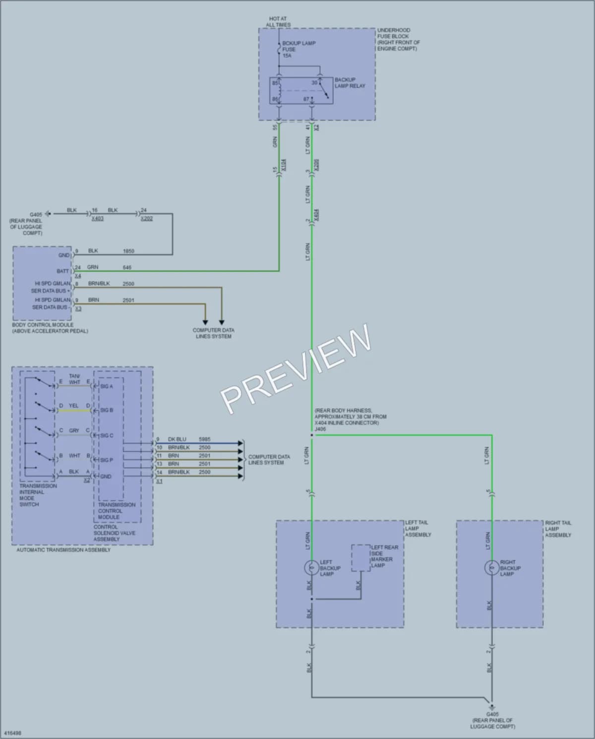 2011 Chevrolet Caprice Exterior Lights wiring diagram preview