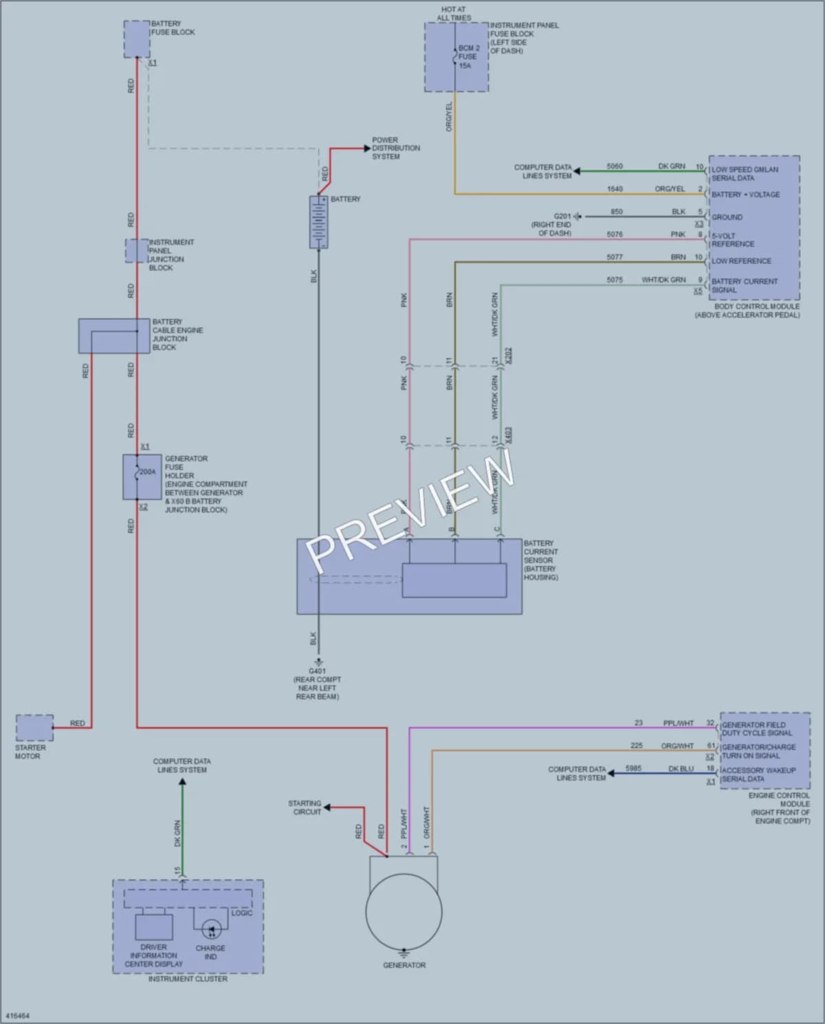 2011 Chevrolet Caprice Starting Charging wiring diagram preview