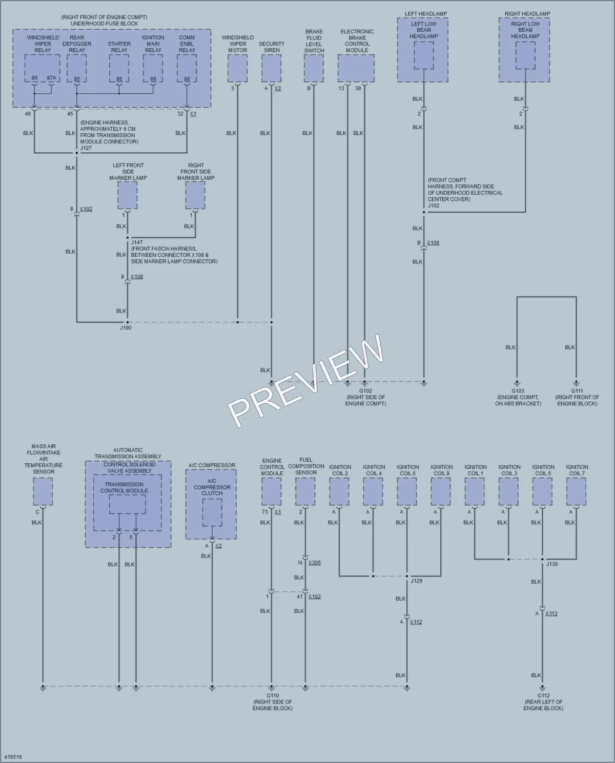 2011 Chevrolet CapricePPV Ground Distribution wiring diagram preview