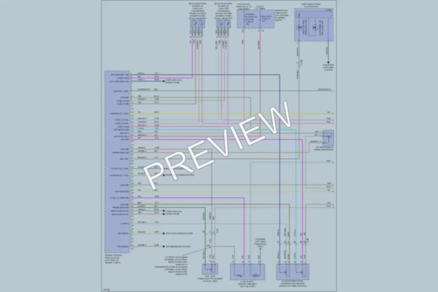 2011 Chevrolet G1500 Engine Performance wiring diagram preview with protected circuit layout