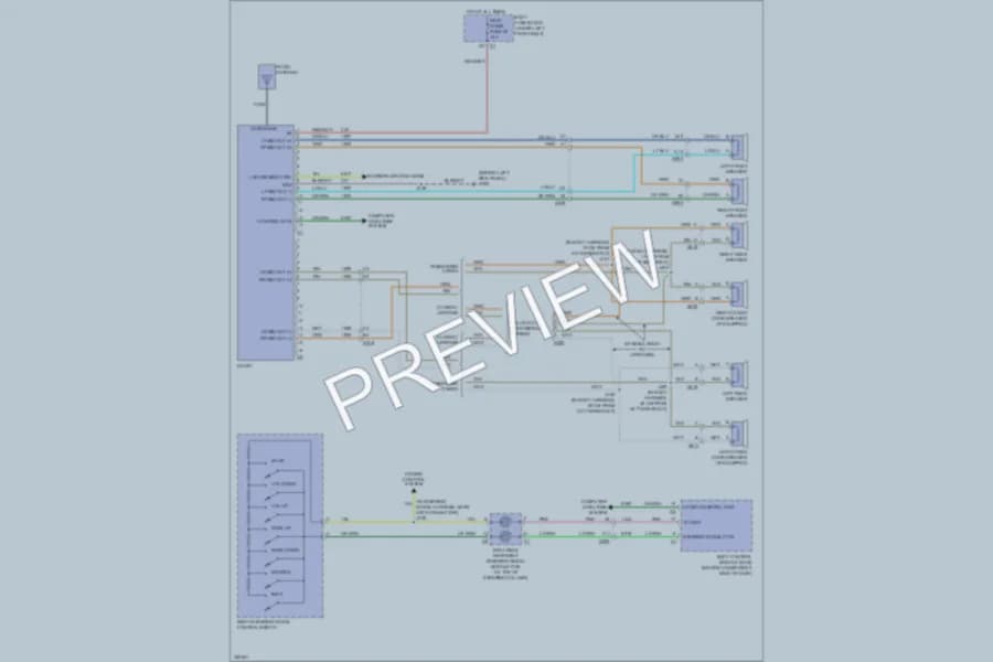 2011 Chevrolet G1500 Radio wiring diagram preview with protected circuit layout