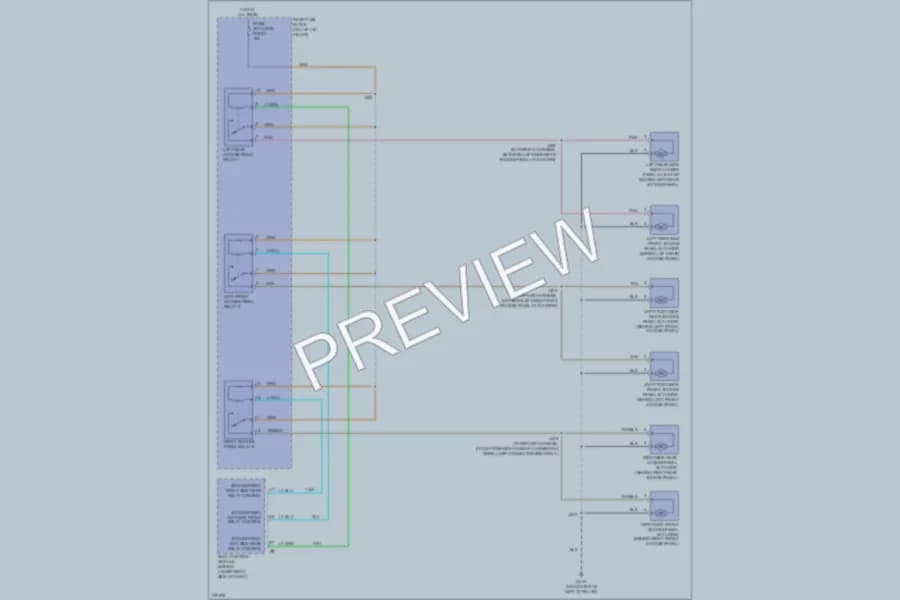 2011 Chevrolet H1500 Trunk Tailgate Fuel Door wiring diagram preview with protected circuit layout