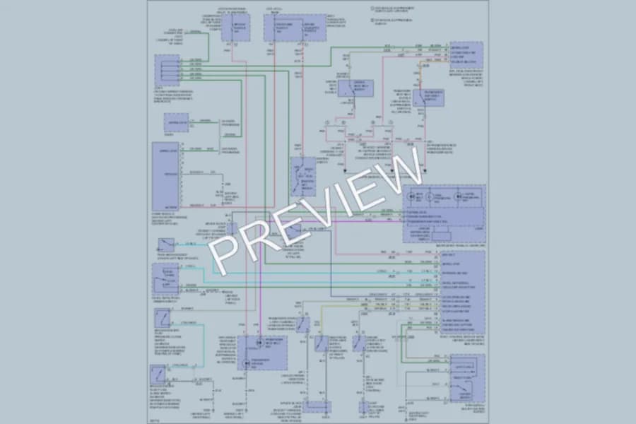 2011 Chevrolet H1500 Warning Systems wiring diagram preview with protected circuit layout
