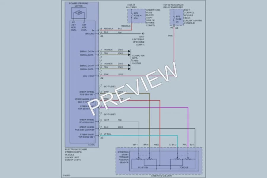 2011 Chevrolet Malibu Electronic Power Steering wiring diagram preview
